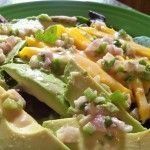 mango_salad1 Mango and Avocado Salad with Peanut Dressing