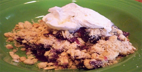 Blueberry Crisp is one of my families favorite fruit dessert recipes.  It is great for summertime when blueberries are in season and extra delicious.