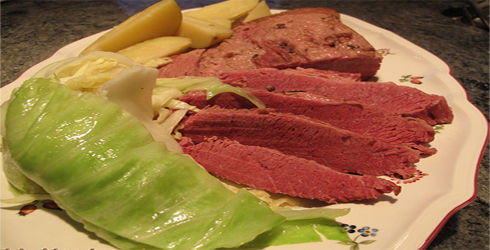Corned Beef and Cabbage deserves more respect then it typically gets.  The meat is super flavorful, with a subtle and unique taste.  Leftovers are perfect to use in homemade Corned Beef Hash and sliced on sandwiches.