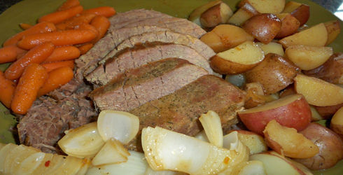 Slow Cooker Pot Roast is a perfectly seasoned, comforting meal.  Everyone needs a good pot roast recipe, and this is one of the easiest and most flavorful I have ever tried.