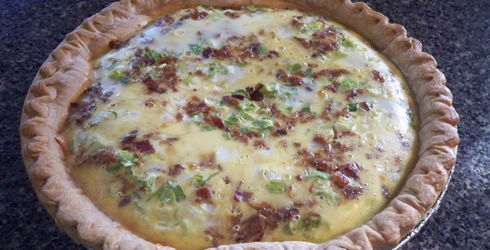 Quiche Lorraine is an awesome dish, with lots of flavor, simple ingredients, and easy preparation.  It can be served for breakfast, lunch, or dinner.  It is the perfect dish.