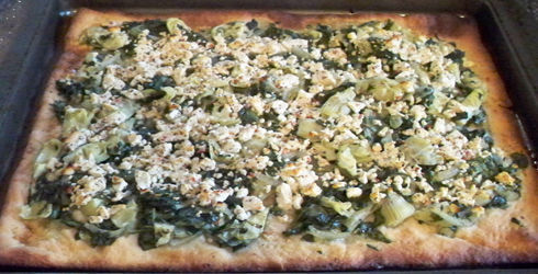 Spinach, Artichoke and Feta Pizza is an amazing recipe and a great way to curb those pizza cravings without all the guilt.  Flavor packed and so delicious.