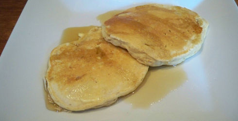 Oatmeal Banana Pancakes are  fairly sweet, so you may prefer a fruit topping on them rather than syrup, although good maple syrup is mighty fine on them, too.