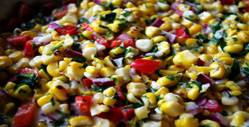 This is a wonderful Grilled Corn Salad that appears in our house every summer when corn is super sweet and in season.  Grilled Corn Salad really showcases what summer corn is all about.