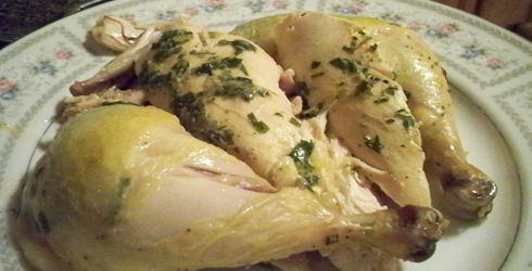 Herb and Mustard Turkey with Green Onion Gravy will have you craving Thanksgiving dinner all year.  The herb butter compliments poultry so well, leaving turkey moist and delicious.