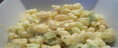 Classic Macaroni Salad is best kept simple with only the necessary ingredients.  And that is what this recipe delivers, simple, traditional and delicious.  I like nothing more than celery, onions, hard-boiled eggs, mayo, and a touch of mustard.